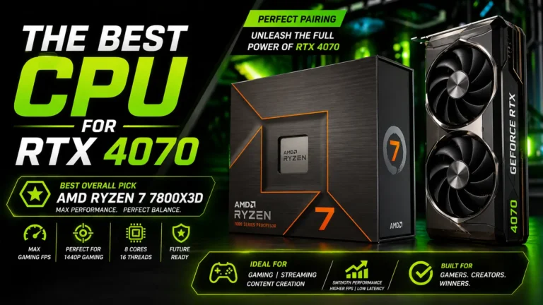 The Best CPU For RTX 4070