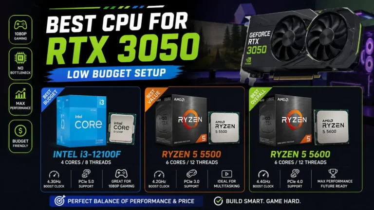 Best CPU for RTX 3050 Low Budget Setup 8 Best CPU For RTX 3050